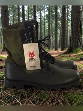 NWT FOX Vietnam Jungle Olive/ Black Combat Hiking Boots